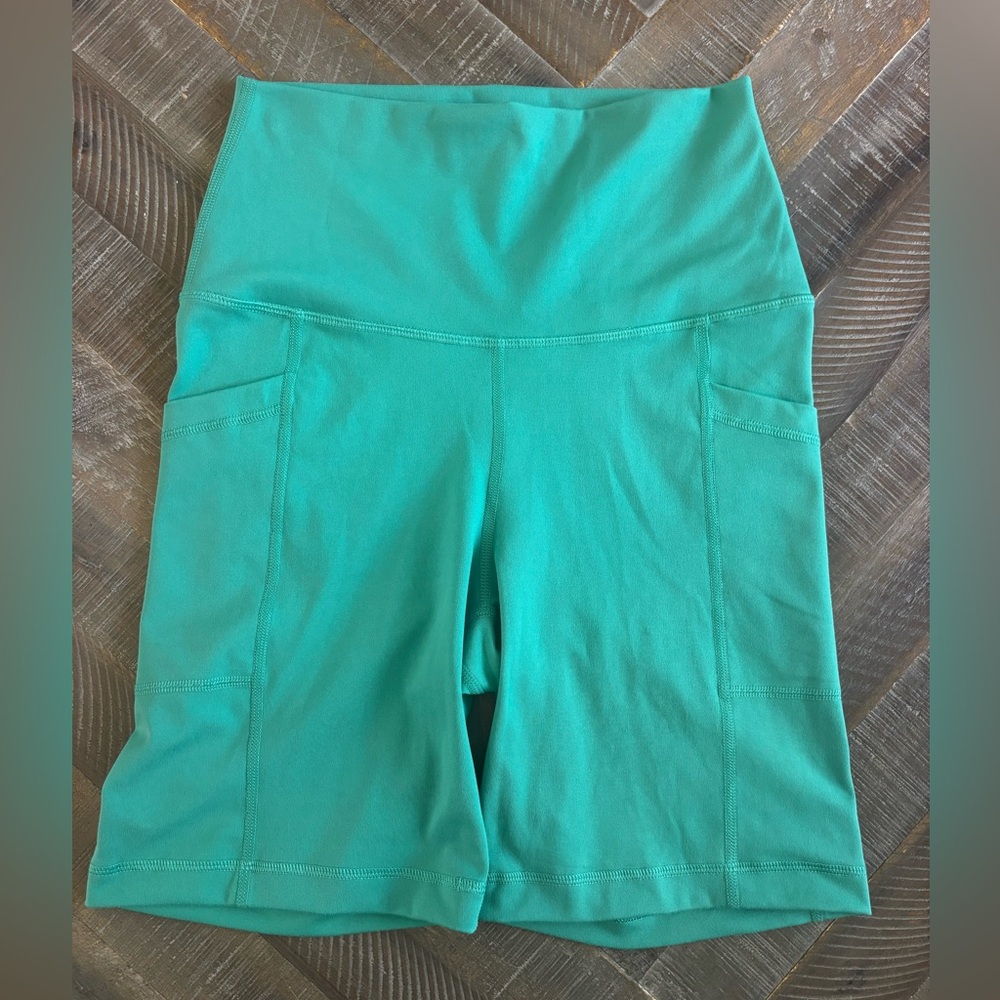 Yogalicious Teal/Green Bike Shorts